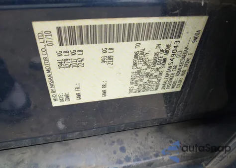 2010 Nissan Altima 2.5 S from USA, damaged, VIN 1N4AL2AP3AN549043